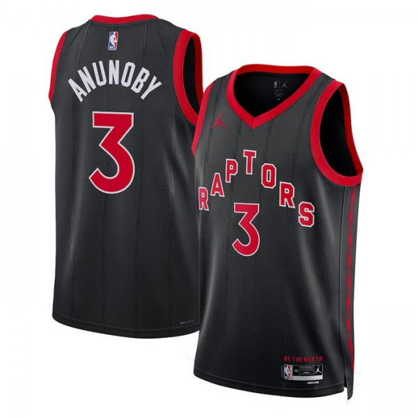 Toronto Raptors Trikot OG Anunoby 3 Jordan 2022-23 Statement Edition Schwarz Swingman - Herren Toronto Raptors Trikot OG Anunoby 3 Jordan 2022-23 Statement Edition Schwarz Swingman - Herren